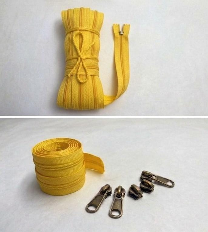 Zip yellow color 5 Number (5 pack of 5 meter)